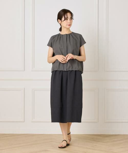 7-IDconcept / セブンアイディーコンセプト シャツ・ブラウス | 《大きいサイズ》サッカーチェック フレンチスリーブブラウス | 詳細26