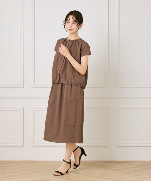 7-IDconcept / セブンアイディーコンセプト シャツ・ブラウス | 《大きいサイズ》サッカーチェック フレンチスリーブブラウス | 詳細18