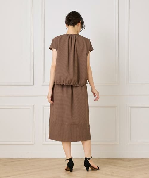 7-IDconcept / セブンアイディーコンセプト シャツ・ブラウス | 《大きいサイズ》サッカーチェック フレンチスリーブブラウス | 詳細20