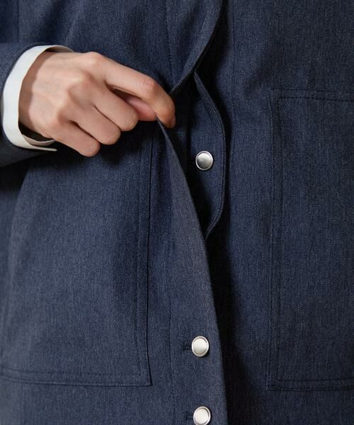 7-IDconcept / セブンアイディーコンセプト ノーカラージャケット | 《大きいサイズ》デニムノーカラーブルゾン | 詳細11