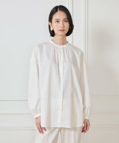 7-IDconcept / セブンアイディーコンセプト シャツ・ブラウス | 《大きいサイズ》バンドカラーブラウス