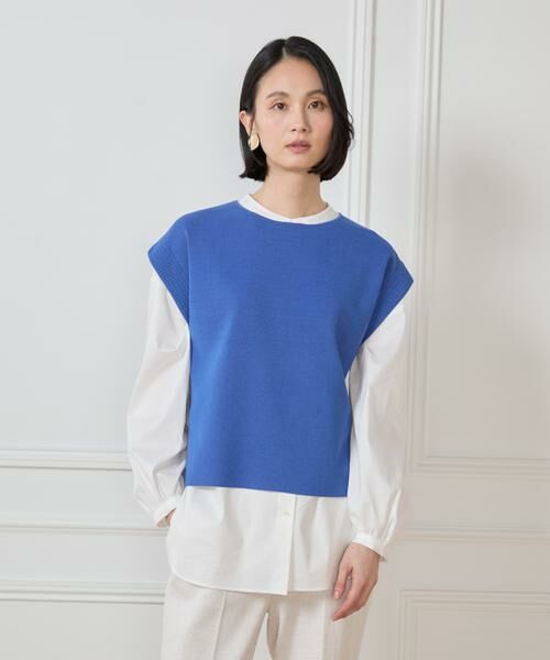 7-IDconcept / セブンアイディーコンセプト シャツ・ブラウス | 《大きいサイズ》バンドカラーブラウス | 詳細5