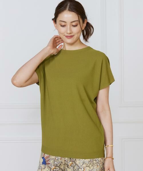 7-IDconcept / セブンアイディーコンセプト ニット・セーター | ホールガーメントフレンチスリーブプルオーバー | 詳細1