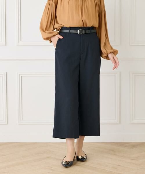 7-IDconcept/セブンアイディーコンセプト ワイドクロップトパンツ ネイビー 09