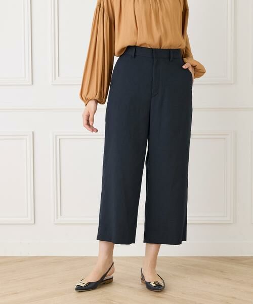 7-IDconcept / セブンアイディーコンセプト ショート・ハーフ・半端丈パンツ | 《大きいサイズ》ワイドクロップトパンツ | 詳細6