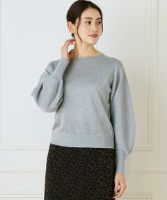 7-IDconcept / セブンアイディーコンセプト ニット・セーター | ラメパフスリーブニットプルオーバー