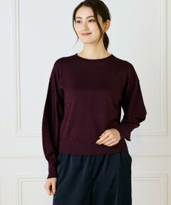 7-IDconcept / セブンアイディーコンセプト ニット・セーター | ラメパフスリーブニットプルオーバー