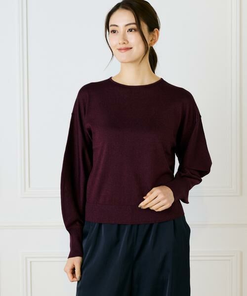 7-IDconcept / セブンアイディーコンセプト ニット・セーター | ラメパフスリーブニットプルオーバー | 詳細1