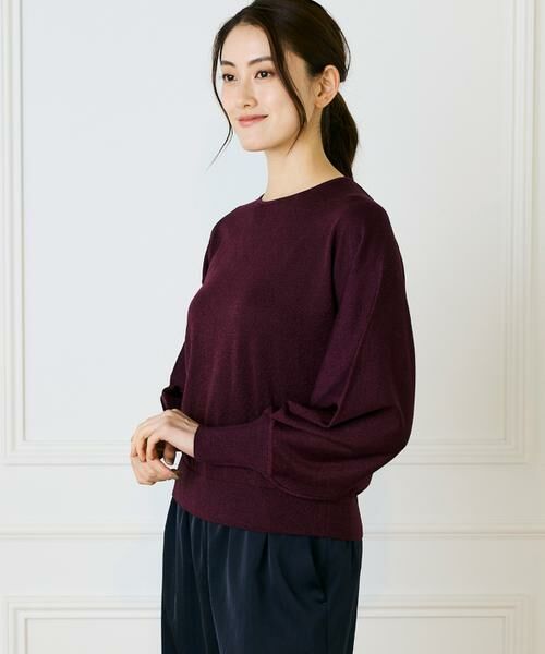 7-IDconcept / セブンアイディーコンセプト ニット・セーター | 《大きいサイズ》ラメパフスリーブニットプルオーバー | 詳細14