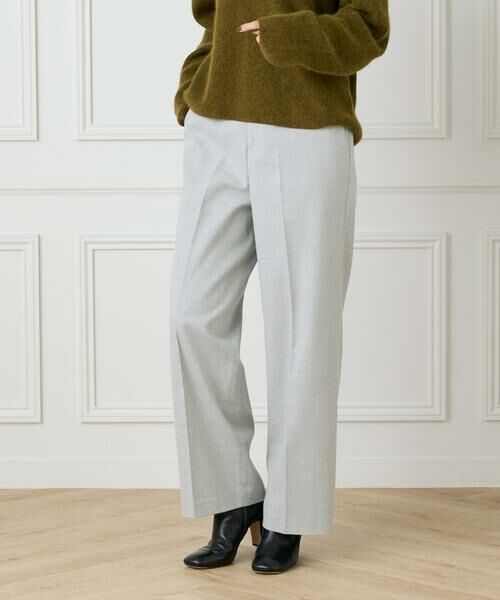 7-IDconcept/セブンアイディーコンセプト センタープレスワイドパンツ グレー1 11 7-IDconcept/セブンアイディーコンセプト センタープレスワイドパンツ グレー1 11