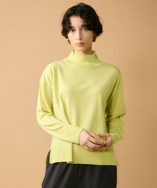 7-IDconcept/セブンアイディーコンセプト ハイネックボリュームプルオーバー イエロー 00 7-IDconcept/セブンアイディーコンセプト ハイネックボリュームプルオーバー イエロー 00