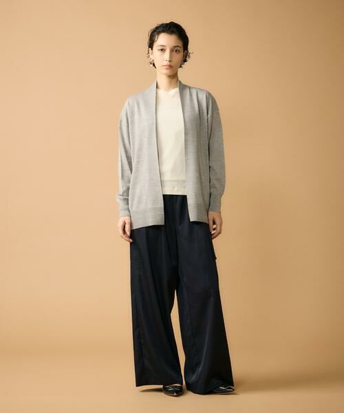 7-IDconcept / セブンアイディーコンセプト ニット・セーター | 《大きいサイズ》着流しロングカーディガン | 詳細9