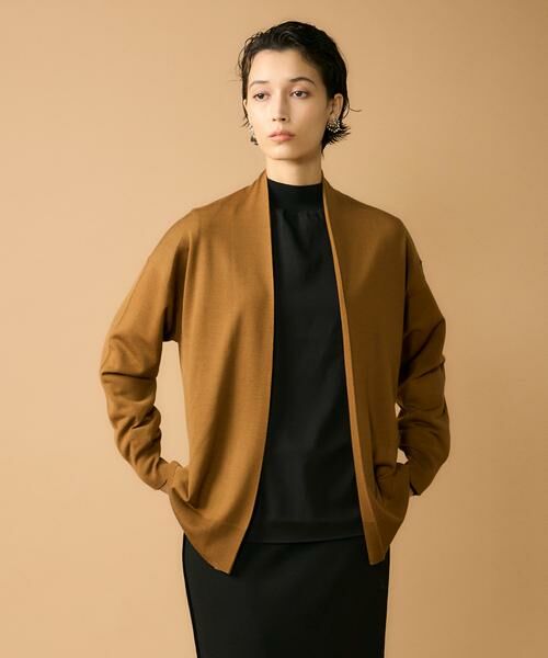 7-IDconcept/セブンアイディーコンセプト 《大きいサイズ》着流しロングカーディガン キャメル1 13 7-IDconcept/セブンアイディーコンセプト 《大きいサイズ》着流しロングカーディガン キャメル1 13