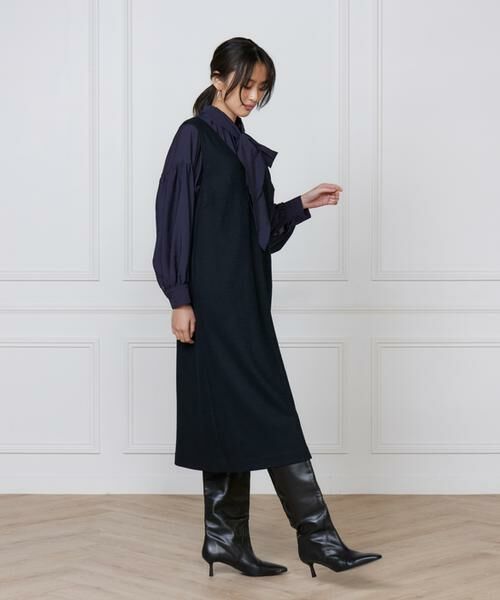 7-IDconcept / セブンアイディーコンセプト ミニ丈・ひざ丈ワンピース | ジャンパースカート | 詳細4