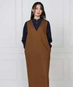 7-IDconcept / セブンアイディーコンセプト ミニ丈・ひざ丈ワンピース | 《大きいサイズ》ジャンパースカート