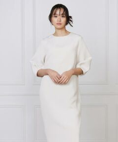 7-IDconcept / セブンアイディーコンセプト ミニ丈・ひざ丈ワンピース | 《大きいサイズ》フクレジャカードワンピース