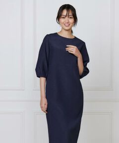 7-IDconcept / セブンアイディーコンセプト ミニ丈・ひざ丈ワンピース | 《大きいサイズ》フクレジャカードワンピース