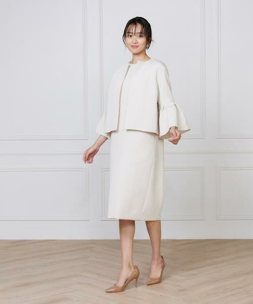 7-IDconcept / セブンアイディーコンセプト ミニ丈・ひざ丈ワンピース | 《大きいサイズ》フクレジャカードワンピース | 詳細11