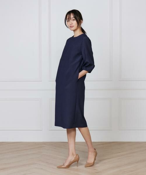 7-IDconcept / セブンアイディーコンセプト ミニ丈・ひざ丈ワンピース | 《大きいサイズ》フクレジャカードワンピース | 詳細3