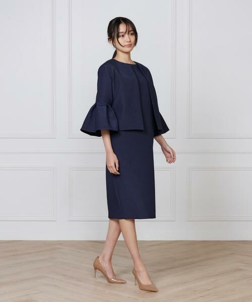 7-IDconcept / セブンアイディーコンセプト ミニ丈・ひざ丈ワンピース | 《大きいサイズ》フクレジャカードワンピース | 詳細6