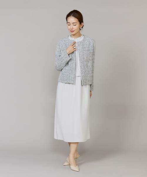 7-IDconcept / セブンアイディーコンセプト ミニ丈・ひざ丈ワンピース | 《大きいサイズ》 ペプラムギャザーワンピース | 詳細7