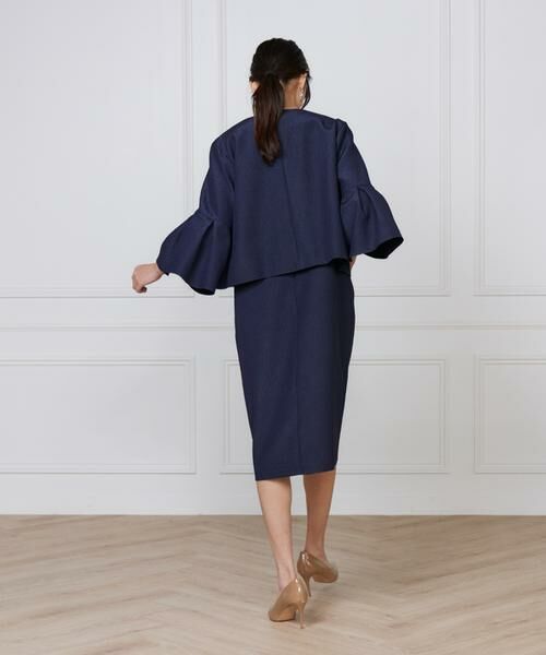 7-IDconcept / セブンアイディーコンセプト ノーカラージャケット | タックフレアースリーブジャケット | 詳細5