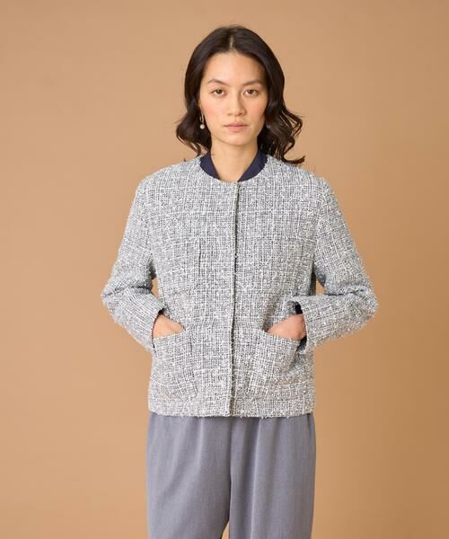 7-IDconcept / セブンアイディーコンセプト ノーカラージャケット | ツイードノーカラージャケット | 詳細11