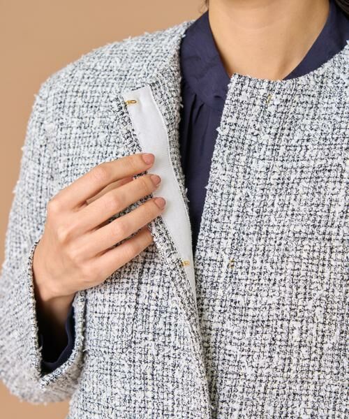 7-IDconcept / セブンアイディーコンセプト ノーカラージャケット | ツイードノーカラージャケット | 詳細14