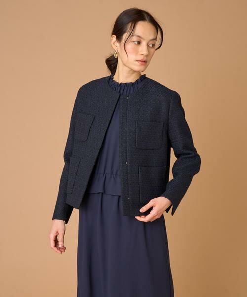 7-IDconcept / セブンアイディーコンセプト ノーカラージャケット | ツイードノーカラージャケット | 詳細6