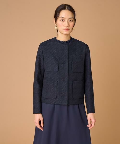 7-IDconcept / セブンアイディーコンセプト ノーカラージャケット | ツイードノーカラージャケット | 詳細7