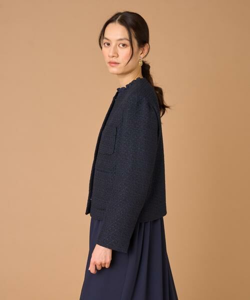 7-IDconcept / セブンアイディーコンセプト ノーカラージャケット | ツイードノーカラージャケット | 詳細9