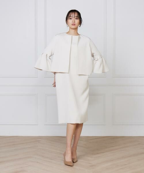 7-IDconcept / セブンアイディーコンセプト ノーカラージャケット | 《大きいサイズ》タックフレアースリーブジャケット | 詳細6