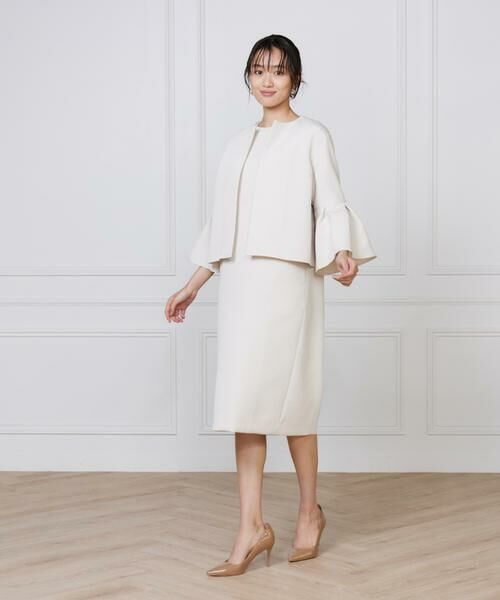 7-IDconcept / セブンアイディーコンセプト ノーカラージャケット | 《大きいサイズ》タックフレアースリーブジャケット | 詳細7