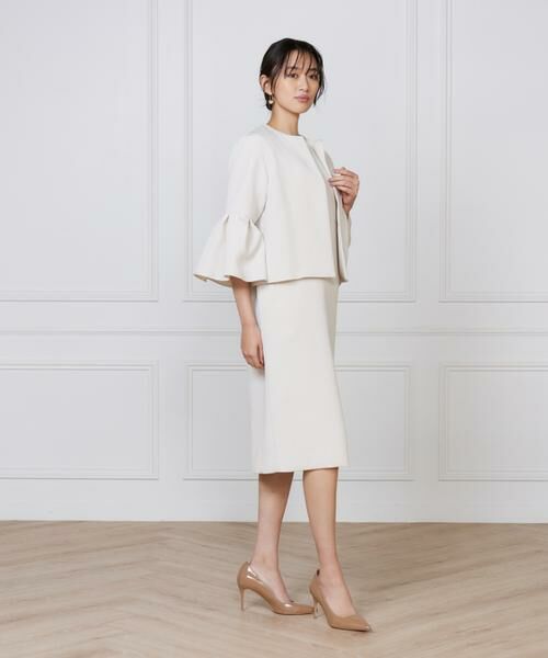 7-IDconcept / セブンアイディーコンセプト ノーカラージャケット | 《大きいサイズ》タックフレアースリーブジャケット | 詳細8