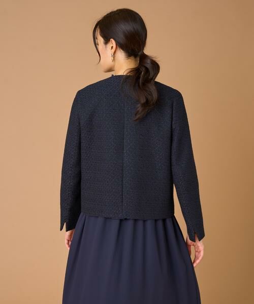 7-IDconcept / セブンアイディーコンセプト ノーカラージャケット | 《大きいサイズ》ツイードノーカラージャケット | 詳細10