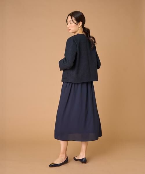 7-IDconcept / セブンアイディーコンセプト ノーカラージャケット | 《大きいサイズ》ツイードノーカラージャケット | 詳細5