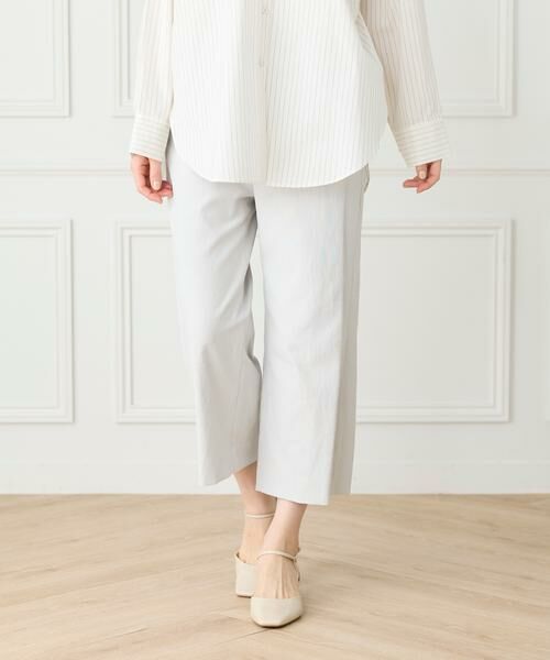 7-IDconcept / セブンアイディーコンセプト ショート・ハーフ・半端丈パンツ | ワイドクロップトパンツ（グレー1）