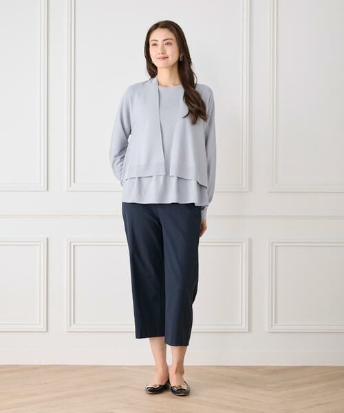 7-IDconcept / セブンアイディーコンセプト ショート・ハーフ・半端丈パンツ | 《大きいサイズ》ワイドクロップトパンツ | 詳細12