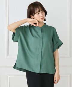 7-IDconcept / セブンアイディーコンセプト シャツ・ブラウス | 《大きいサイズ》麻調ワイドスリーブブラウス