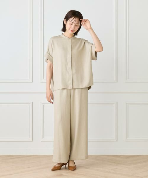 7-IDconcept / セブンアイディーコンセプト シャツ・ブラウス | 《大きいサイズ》麻調ワイドスリーブブラウス | 詳細10