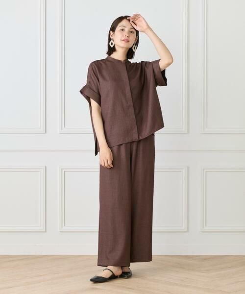 7-IDconcept / セブンアイディーコンセプト シャツ・ブラウス | 《大きいサイズ》麻調ワイドスリーブブラウス | 詳細2