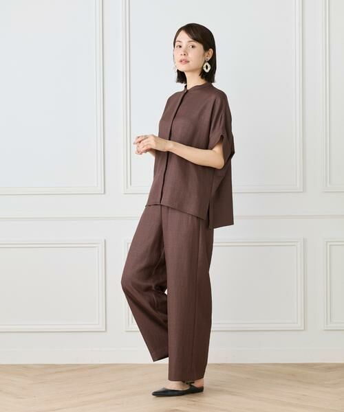 7-IDconcept / セブンアイディーコンセプト シャツ・ブラウス | 《大きいサイズ》麻調ワイドスリーブブラウス | 詳細3