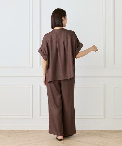 7-IDconcept / セブンアイディーコンセプト シャツ・ブラウス | 《大きいサイズ》麻調ワイドスリーブブラウス | 詳細4