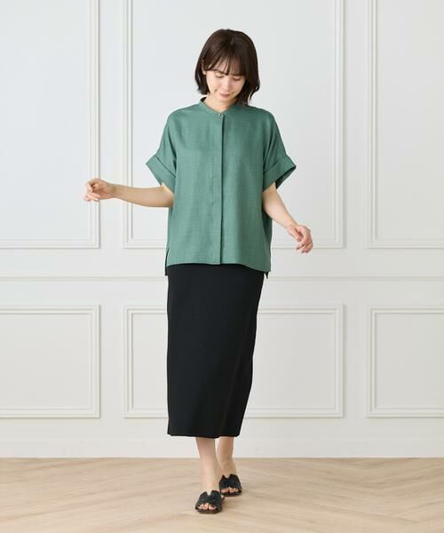 7-IDconcept / セブンアイディーコンセプト シャツ・ブラウス | 《大きいサイズ》麻調ワイドスリーブブラウス | 詳細6
