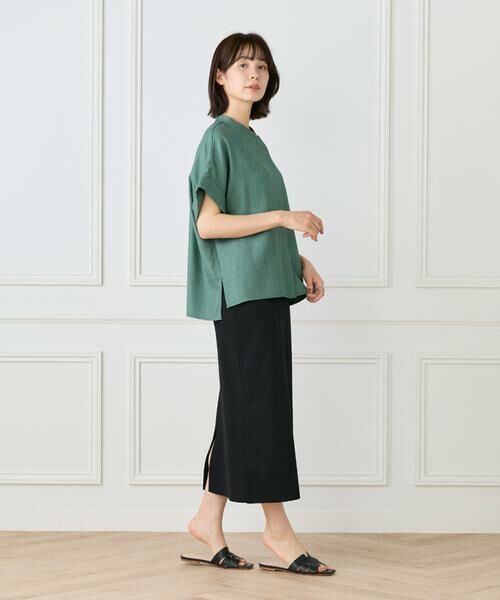 7-IDconcept / セブンアイディーコンセプト シャツ・ブラウス | 《大きいサイズ》麻調ワイドスリーブブラウス | 詳細7