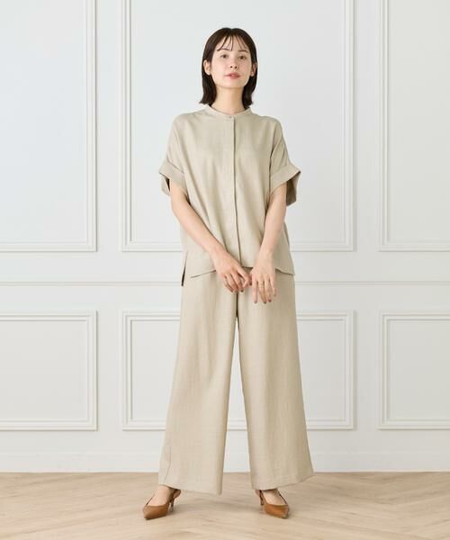 7-IDconcept / セブンアイディーコンセプト シャツ・ブラウス | 《大きいサイズ》麻調ワイドスリーブブラウス | 詳細9