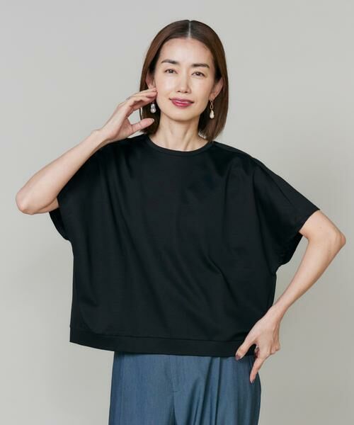 7-IDconcept / セブンアイディーコンセプト Tシャツ | ドルマンスリーブプルオーバー《日本製》（ブラック）