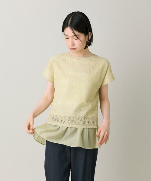 7-IDconcept / セブンアイディーコンセプト Tシャツ | 《大きいサイズ》シアードッキングレースプルオーバー | 詳細10