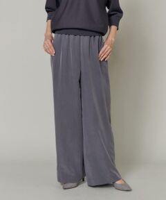 《大きいサイズ》イージーワイドパンツ｜しなやかな落ち感が叶える上品で軽やかな一本