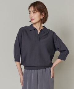 7-IDconcept / セブンアイディーコンセプト ニット・セーター | ポロニットプルオーバー｜ハリ感とドルマンが作るリラクシーニット「ニットアップ対応」